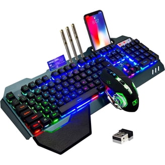 ZIYOULANG Wireless Gaming Keyboard and Mouse Set, 87 Key RGB