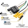 thumbnail image 4 of Multi-Trailer 4-Way Flat to 7-Way RV Blade and 4-Way Flat Female Trailer Wiring Adapter Connector Kit, 4-Pin Vehicle Side Trailer Light Plug to Dual Output 7-Blade and 4-Flat with Mounting Bracket, 4 of 6