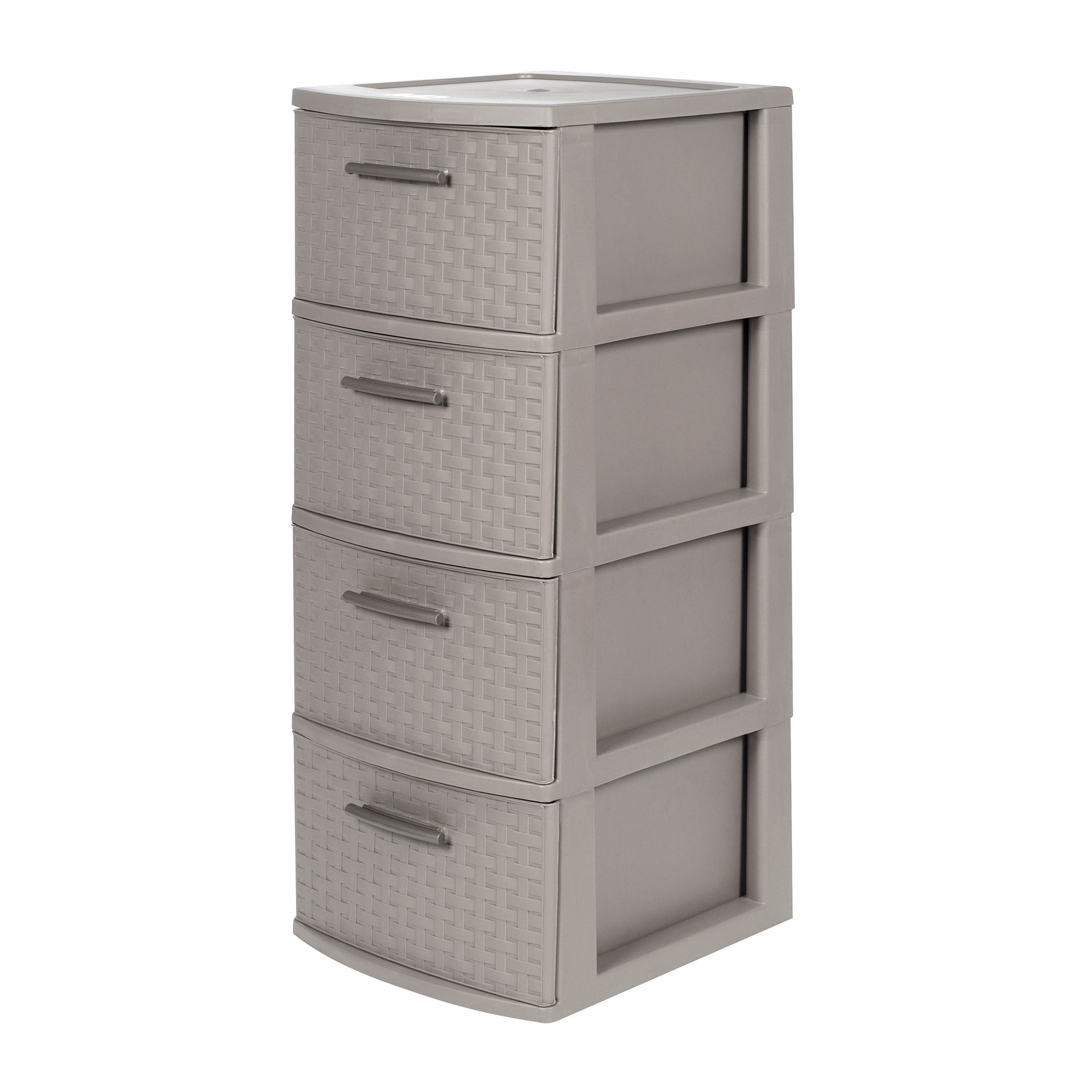 Home Storage/Office WHITE  2 or 4 Drawer Polypropylene Tower Storage Unit 