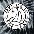 thumbnail image 4 of Wild Bobby, Take Me To The Lake, Unisex Graphic Hoodie Sweatshirt, Spiral Black, X-Large, 4 of 4