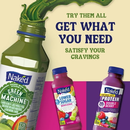 Naked Juice Green Machine Flavored 100% Juice Smoothie Blend, 15.2 fl oz