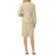 thumbnail image 3 of Conjunto de falda de 2 piezas INSPIRE CHIC para mujer, blazer formal de negocios y falda lápiz L beige, 3 of 4