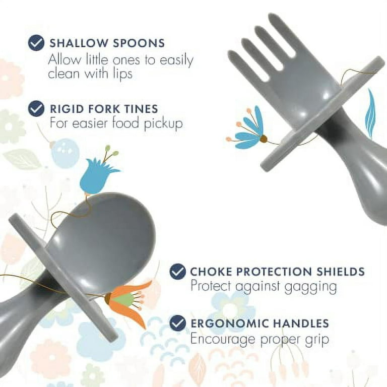 Baby spoon fork, self-feeding utensils, first training, baby eating supplies,  BPA free, Led weaning for babies over 6 months