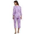 thumbnail image 3 of MINTREUS Women's Pajama Set Three-Quarter Sleeve Pajama Top and Pants Two-Piece Set Summer Loungewear, 3 of 7