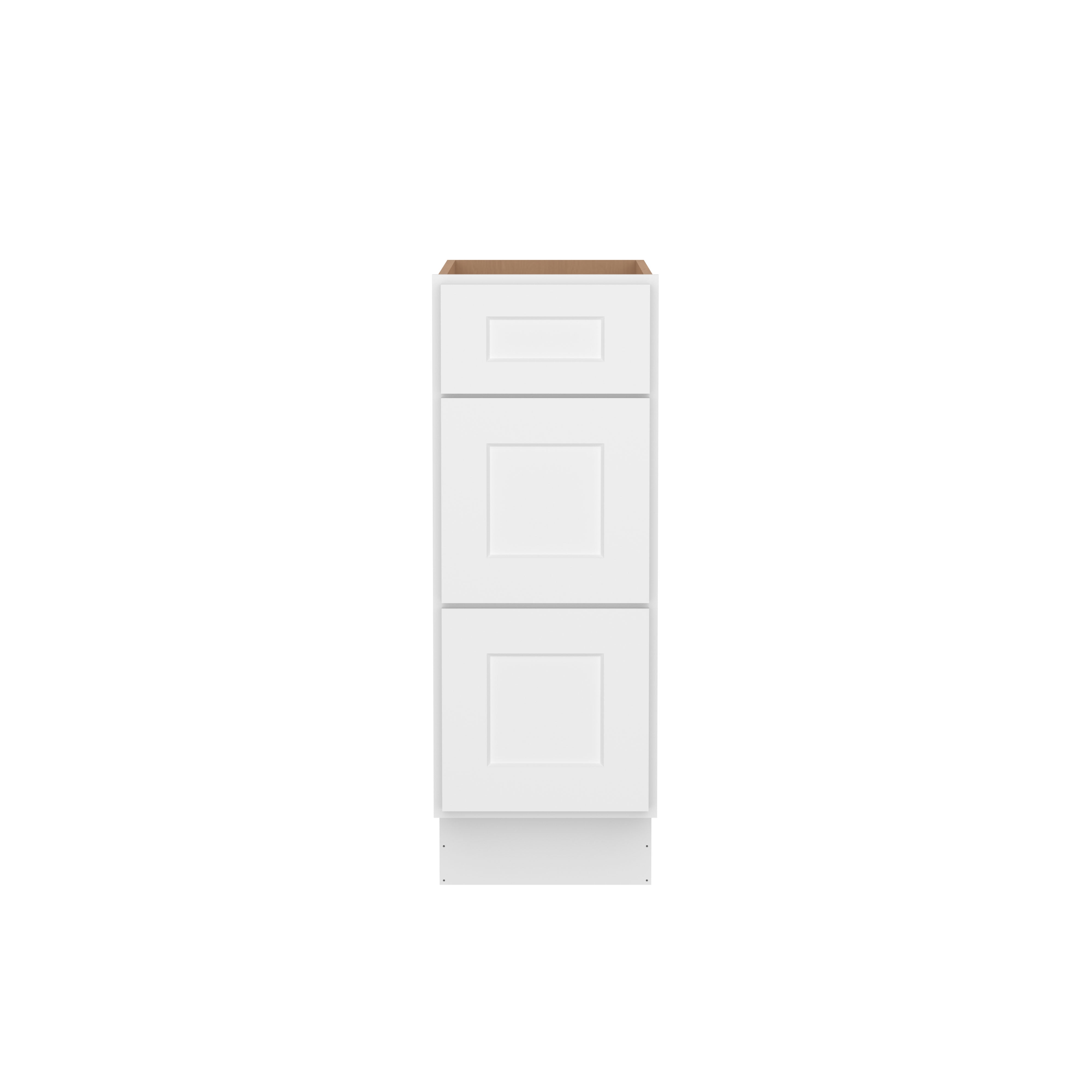 Furinno Shaker Drawer Base Kitchen Cabinet with 3-Drawers, Ready to Assemble, 24 D x 12 W x 34.5 H, White