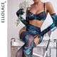 thumbnail image 2 of Ellolace-Lencería Tie Dye con manga de media, ropa interior Sexy de lujo, ropa íntima sin censura de 5 piezas, trajes sensuales de malla transparente, 2 of 5