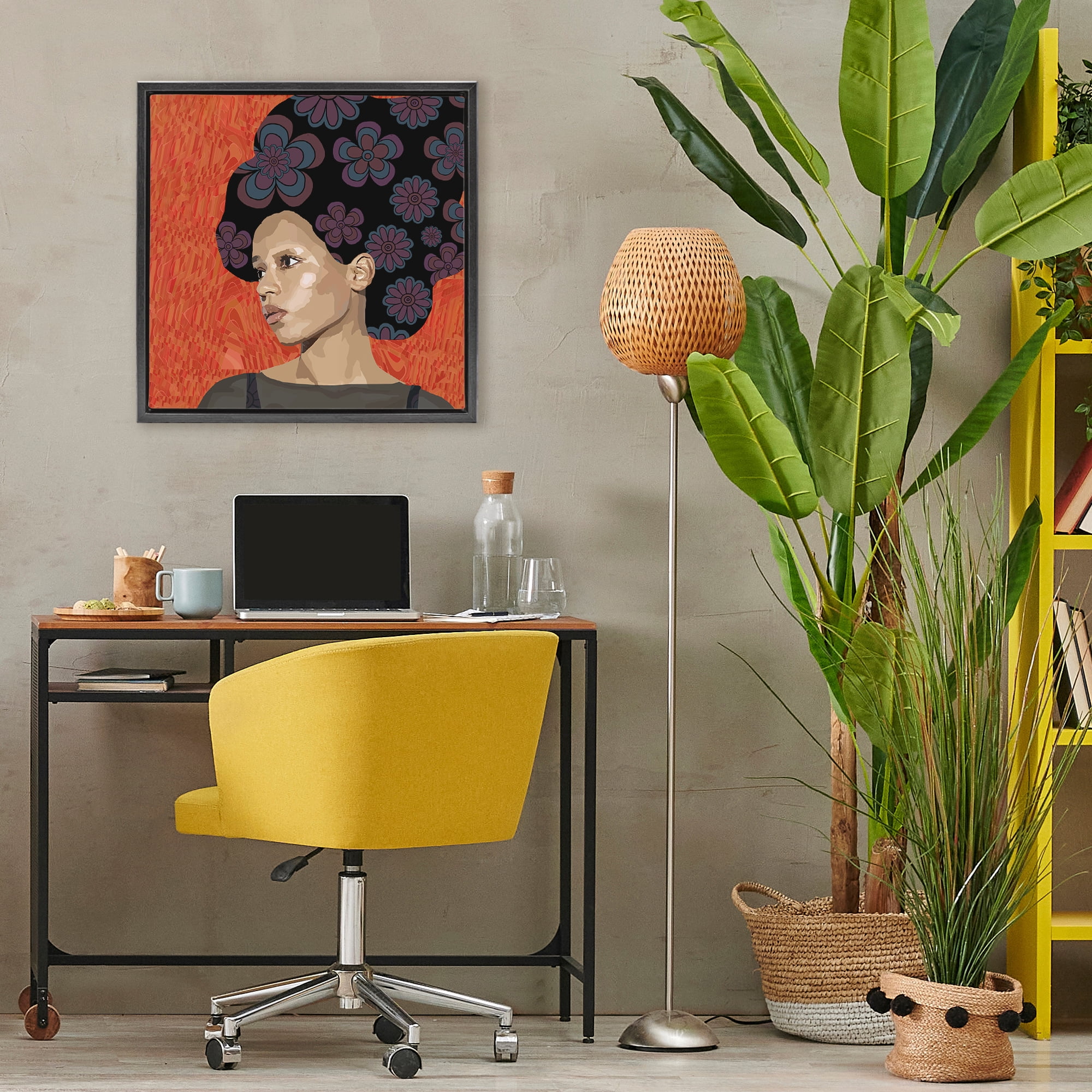 Stupell Industries Portrait Of A Dreamer Black Framed Floater Canvas Wall Art, design by Lynnda Rakos