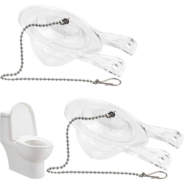 Huggegwe 2 Pcs Batteur de Réservoir de Toilette, Kit de Remplacement de Batteur de Toilette Haute Performance 3 Pouces, Anti-Fuite Joint en Caoutchouc de Remplacement avec Chaîne en Acier Inoxydable, Remplacement de Valve de Rinçage U2537-31955