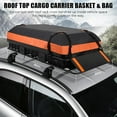 Roof Rack Cargo Basket 64" x 39" x 6" with 21 Cubic Feet Waterproof Bag