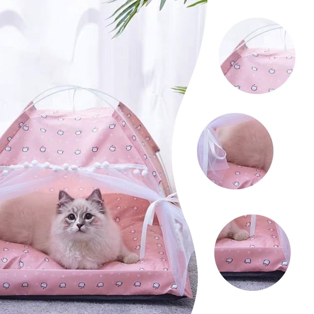 Cama cueva Avtoify para gatos y perros de interior, cálida y cerrada, para exteriores, con ventilación, para cachorros o mascotas pequeñas, color gris.