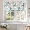 thumbnail image 4 of Teal Sea Turtle Starfish Valances for Windows Summer Beach Coral Shell Board Valance Curtains Rod Pocket Bathroom Small Window Treatments for Kitchen Living Room Bedroom, 42"x12", 4 of 7