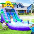thumbnail image 4 of Relunch 26X12X14FT Commercial Inflatable Double Water Slide for Kids & Adults, PVC Inflatable Water Park with Climbing Wall & Blower, Giant Blow Up Water Slide Backyard Outdoor, 4 of 13