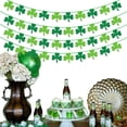 thumbnail image 2 of Coolmade 4 Pcs Shamrock Garland Clover Wreath Banner, St. Patrick's Day Garden Banner Decoration, 2 of 7
