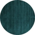 thumbnail image 1 of Ahgly Company Indoor Round Abstract Light Blue Contemporary Area Rugs, 4' Round, 1 of 4