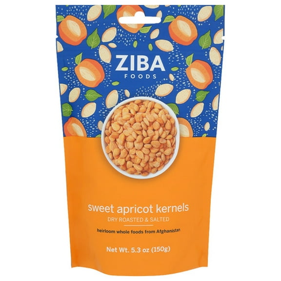 Pack of 6 Ziba Foods Kernel Apricot Roasted Salted 5.3 oz