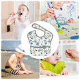 thumbnail image 6 of Bingfone Mess-Proof Baby Bib - Waterproof Bib for Baby Boy or Girl with Food Catcher Pocket, Unisex-Rose Flowers, 6 of 6