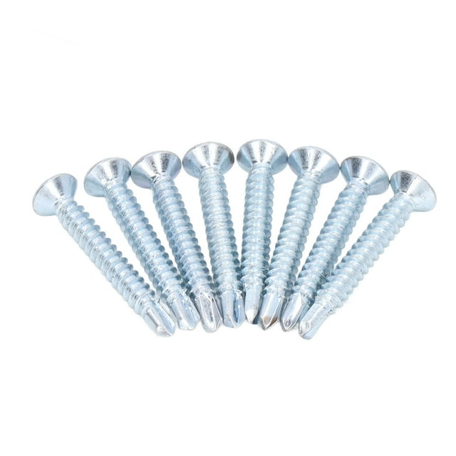 Vis Croisées Vis Auto-Perçage Acier au Carbone Vis Galvanisé Vis Croisées Vis de Fixation 50PCS Tête Croisée Vis de Forage Acier au Carbone Galvanisé Auto-Perçage Vis 4.2x32mm