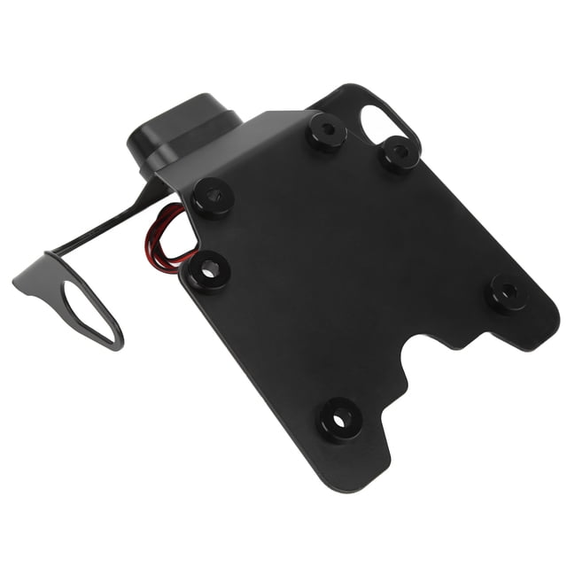 Soporte de placa de matrícula trasera ANGGREK Aleación de aluminio negro resistente al desgaste para motocicleta