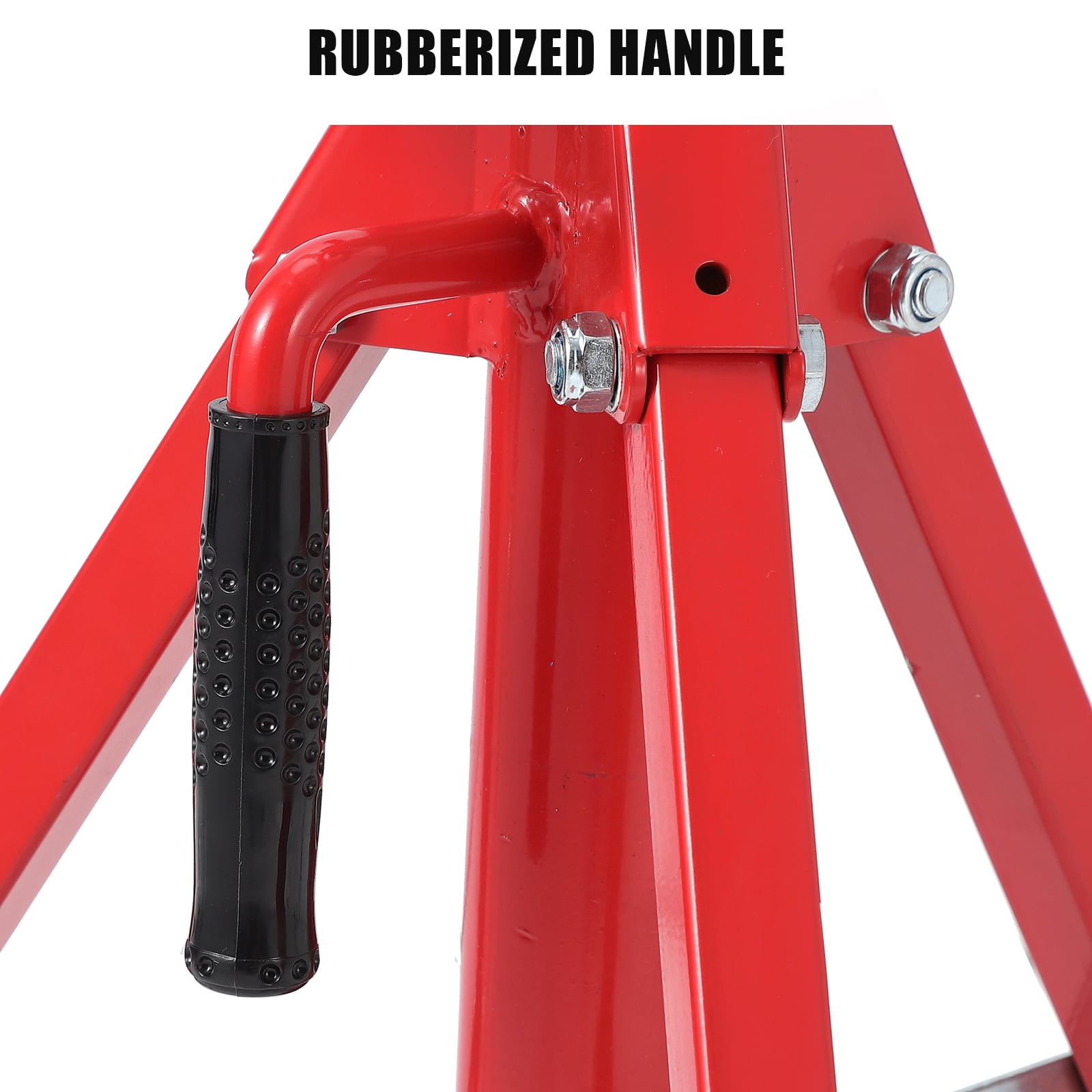 JustSmart Adjustable Pipe Jack Stand, 28 to 52 Inch Height, V-Head Welding Pipe Support, 2500 lbs Capacity Heavy Duty