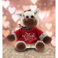 thumbnail image 4 of DolliBu I LOVE YOU Floppy Donkey Plush – Cute Stuffed Animal with Red Shirt for Valentine, Anniversary, Romantic Date, Boyfriend, or Girlfriend Gift – 6.5 Inches, 4 of 6