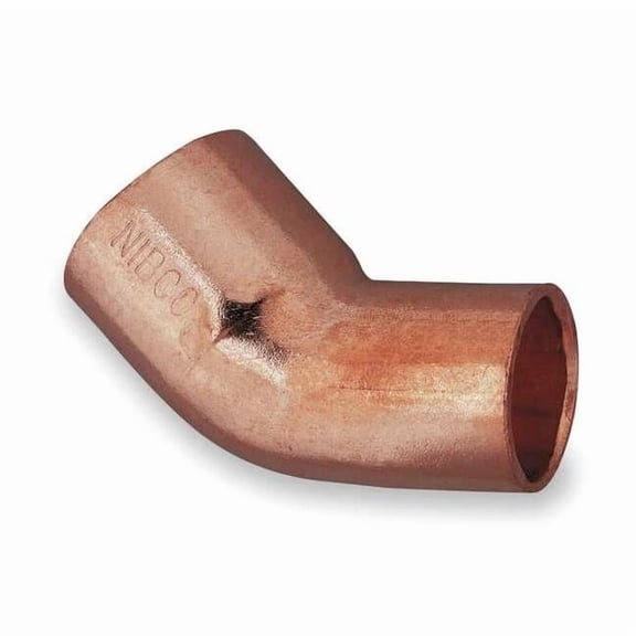 Nibco Elbow,45 Deg.,Wrot Copper,1/4",FTGxC 6062 1/4