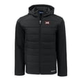 thumbnail image 2 of Men's Cutter & Buck  Black Big 12 Gear Evoke Hybrid Eco Softshell Recycled Full-Zip Hoodie, 2 of 3