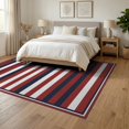 thumbnail image 3 of ODIKA Front Door Patriotic Bands Stars Traditional Rectangular Generic for Queen Size Bedroom, Under Bed, Master , Foldable Easy Care, 3 of 7