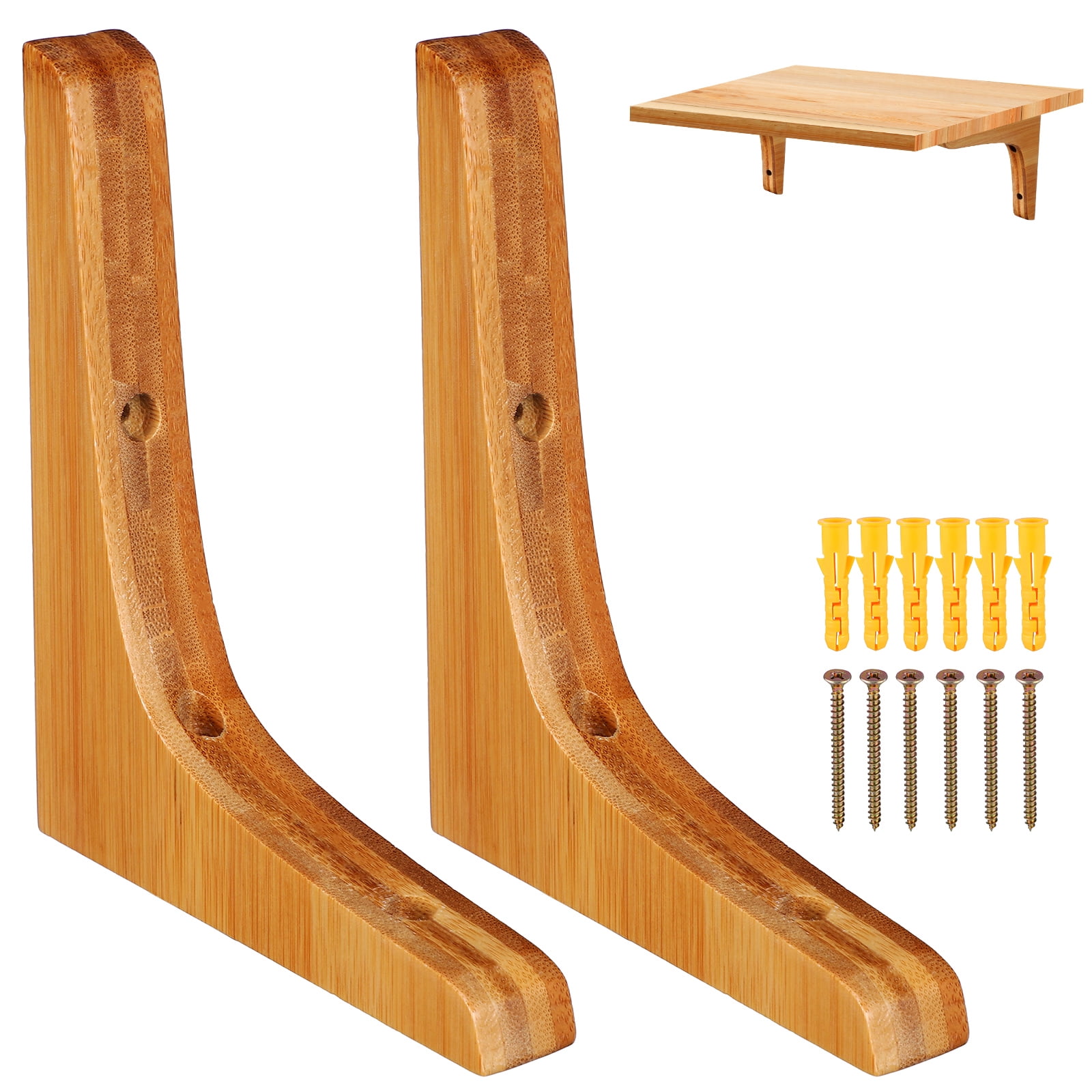 Toyandona Hidden Bracket Shelf Brackets Chocolate 2Pcs