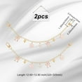thumbnail image 2 of 2pcs Flower Pendants Purse Chain Strap Extender 11.8-12.7 Inch Handbag Replacement Strap Clutches Charms Chain with Buckles for Wallet Satchel Shoulder Crossbody Bag Decorative Chain, 2 of 9