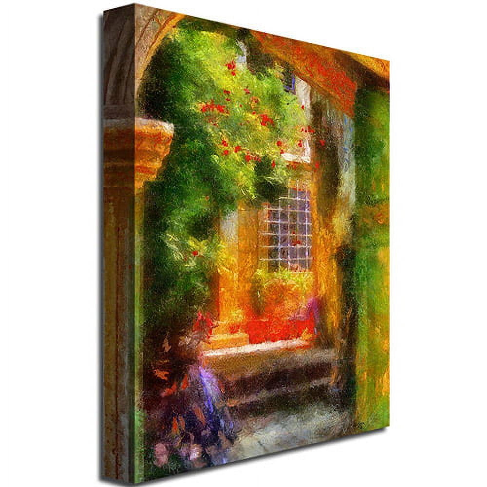 Trademark Fine Art "Courtyard in Croatia" Canvas Wall Art by Lois Bryan
