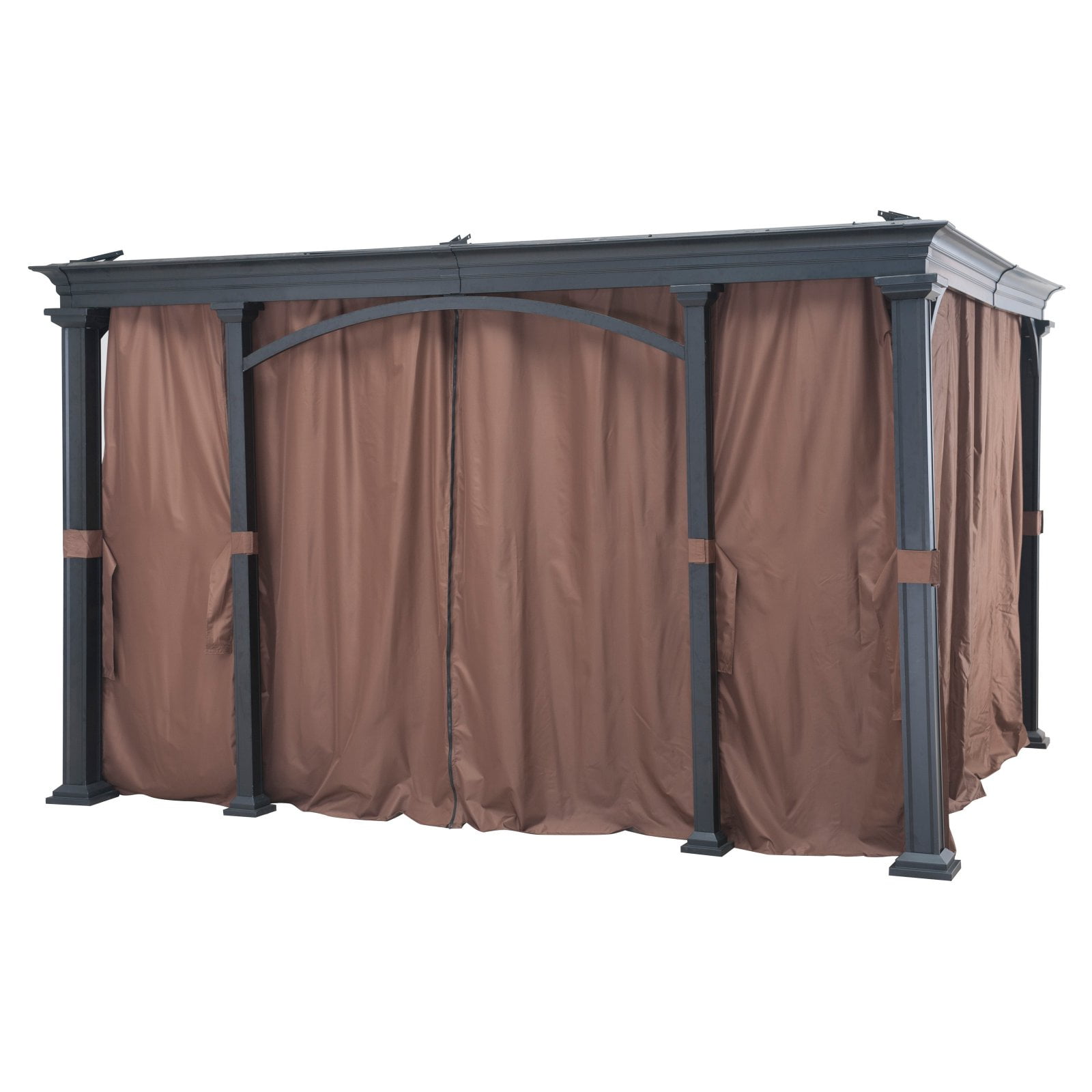 Sunjoy Universal Privacy Polyester Curtain for Rectangle Gazebo Brown by Overstock