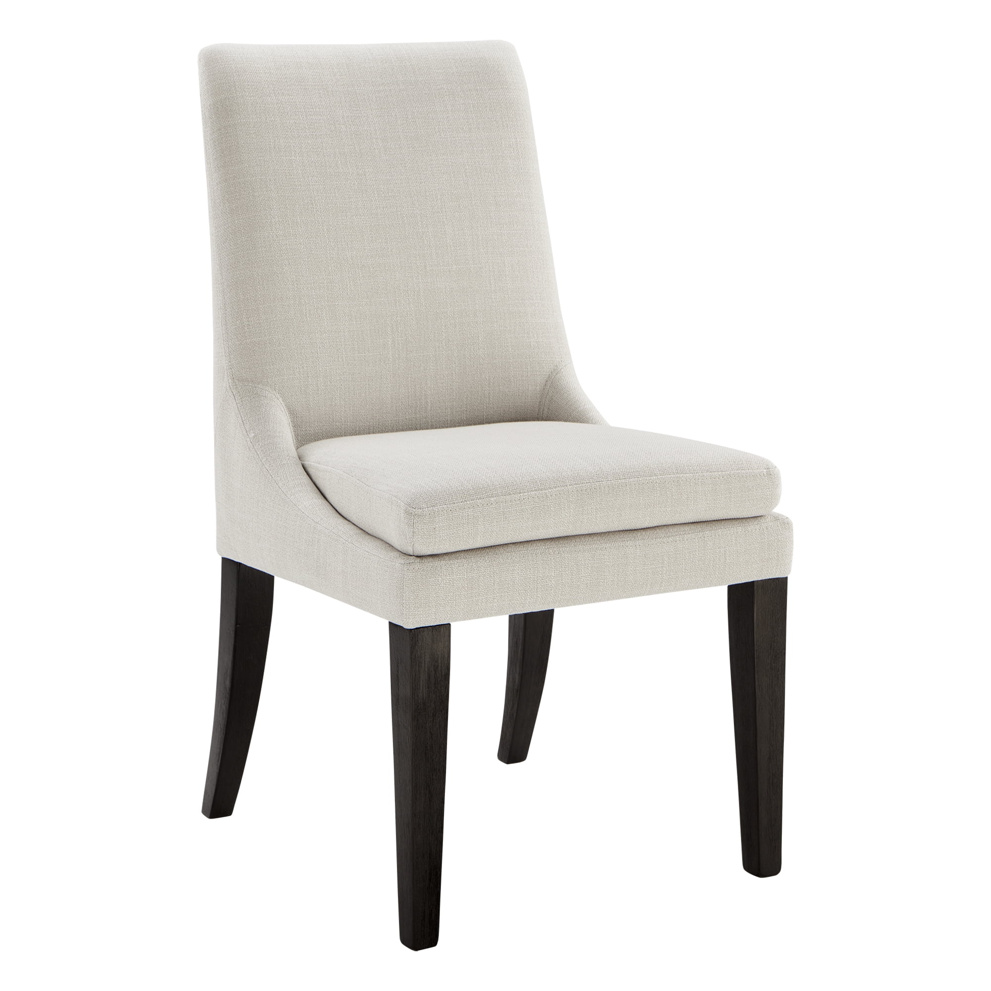 Spruce & Spring Modern Upholstered Dining Chair with Double-layed Cushioned Seat Set of 2, Linen