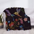 thumbnail image 3 of Fotbe Humming Bird Manta de Franela con Estampado, Manta Ultrasuave para Cama, Sofá, Auto, Hipoalergénica y Antibolitas-50"x40", 3 of 6