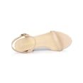 thumbnail image 4 of BLISSFUL STEP Women's Slingback Block High Heels Sandals Beige 8, 4 of 7