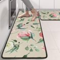 thumbnail image 2 of Kitchen Rugs Sets Of 2,Pioneer Flower Floral Print Pattern Anti Fatigue Kitchen Mat Rugs Non Slip Washable,Decorative Kitchen Floor Mats for Kitchen,Sink,Laundry,17"x47"+17"x47", 2 of 5