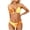 Yellow, variant on Bikini Sets for Women Two Piece Swimsuit - String Triangle Bikini Cheeky Boho Gold Brazilian Style Low Rise Pink