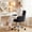 Black-Sliver Leg, variant on COOLHUT Office Desk Chair with Padded, Velvet Vanity Chair with Back and Wheels, Comfy Home Office Chiar with Gold Legs, Height Adjustable, Rolling Chair for Vanity Room, Makeup Room, Bedroom, Black