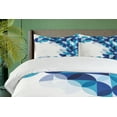 thumbnail image 4 of Ambesonne Geometric Duvet Cover Sets, Modern White Circles, 2-Queen, Dark Blue White and Blue, 4 of 7