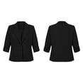 thumbnail image 4 of QQZ Womens 2026 Fall Winter Plus Size One Button Notched Lapel Blazer Jacket, Roll Tab Long Sleeve Suit Coat, Outerwear For Business Work Outfits & Daily Casual Wear, 4 of 8