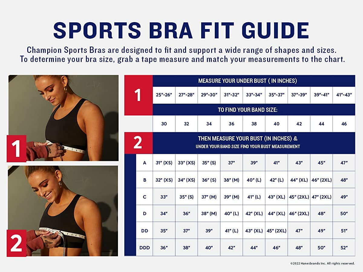 Champion Sports Bra Size Chart Photos, Download The BEST Free