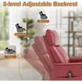 thumbnail image 5 of AENKYO Swivel Recliner Chair, Manual Rocking Massage Chair with Heat for Adults, for Living Room,Red Faux Leather, 5 of 7