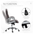 thumbnail image 5 of YOSITiuu Home Office Chair, Velvet Computer Chair, Button Tufted Desk Chair with Swivel Wheels, Adjustable Height, and Tilt Function, Dark Gray, 5 of 9