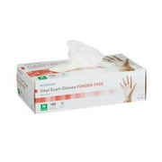 McKesson Clear Vinyl Exam Gloves , 14-116, Powder-Free, Size Medium - Case of 1000