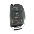 thumbnail image 1 of Jinnoda 4 Button Flip Folding Key Fob Case with Key Blank for Hyundai Tucson Sonata, 1 of 9