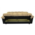 Milton Green Star London Tufted Sleeper Sofa Bed with Storage, Upholstered Fabric Couch, Beige