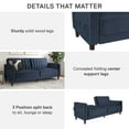 DHP Pin Tufted Transitional Futon, Blue Velvet