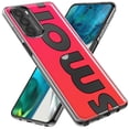 thumbnail image 2 of MUNDAZE LG Stylo 6 Shockproof Clear Hybrid Protective Phone Case Red Pink Clear Funny Text Quote Smol Cover, 2 of 6