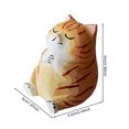 thumbnail image 6 of KGJQ Hand-Carved Wood Ornaments Fishing Cat Sculpture Miniature Solid Wood Desktop Decor Eco-Friendly Painted Cat Figurine for Home Office Gift, 6 of 8