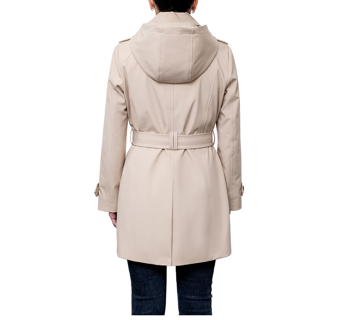 London Fog, Women's Trench Coat, XXL, Gray, 100% Polyester