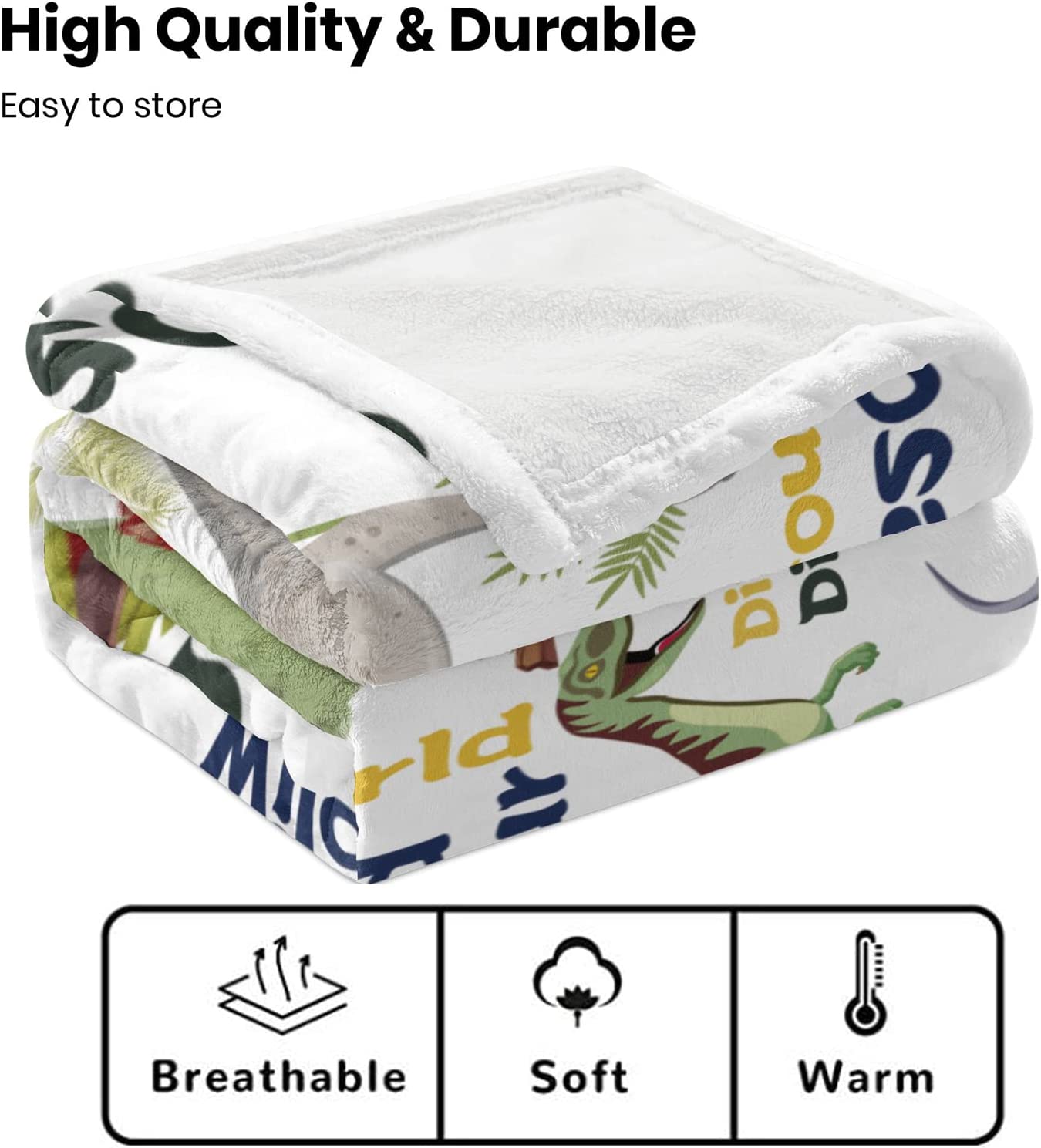 Dinosaur Blanket for Boy, Throw Blanket for Girls, Kids Soft Cute Dinosaur Blankets, Room Decor, Flannel Sofa Bed Throw Blanket 60x50 inch
